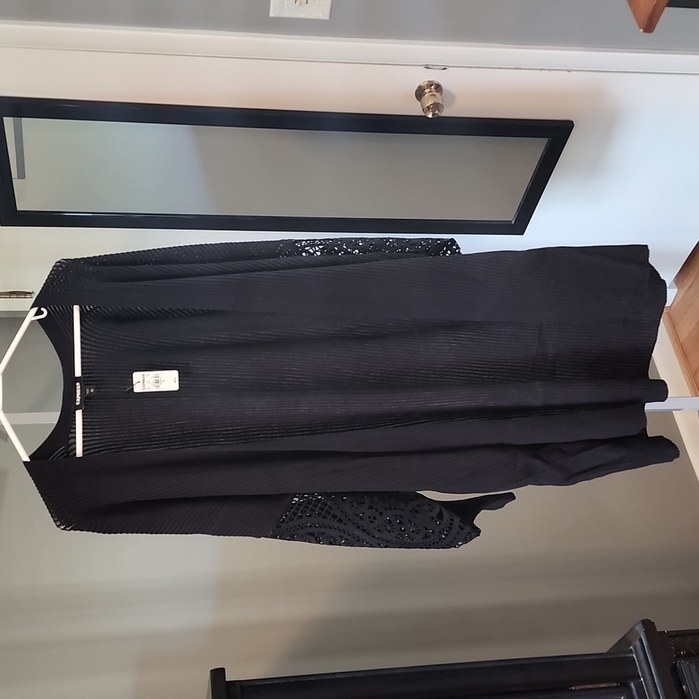 Express XL Lace Balloon Sleeve Black Cardigan. New with tags